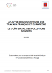 Analyse bibliographique des travaux français et européens. Le coût social des pollutions sonores