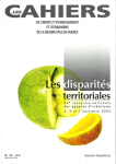 Les cahiers de l'Institut d'Aménagement et d'Urbanisme de la Région Ile-de-France, 137 - 1er trimestre 2004 - Les disparités territoriales