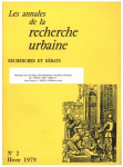 Annales de la recherche urbaine (Les), 2 - Hiver 1979
