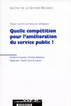 Quelle compétition pour l'amélioration du service public ?