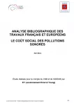 Analyse bibliographique des travaux français et européens. Le coût social des pollutions sonores