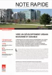 Vers un développement urbain raisonné et durable