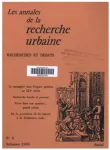Annales de la recherche urbaine (Les), 9 - Automne 1980
