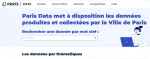 Paris Data met à disposition les données produites et collectées par la Ville de Paris