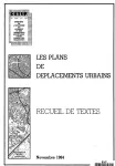 Les plans de déplacements urbains : recueil de textes