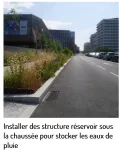 Installer des structure réservoir sous la chaussée pour stocker les eaux de pluie