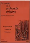 Annales de la recherche urbaine (Les), 12 - Automne 1981 - Consommation, commerce, urbanisme
