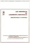 Cahiers de l'Institut d'aménagement et d'urbanisme de la région parisienne, Vol.36-37 - Décembre 1974