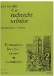 Annales de la recherche urbaine (Les), 15 - Eté 1982 - Economies locales 